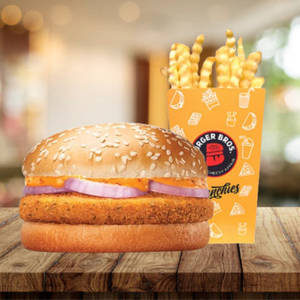 Crispy Veg Burger + Salted Fries