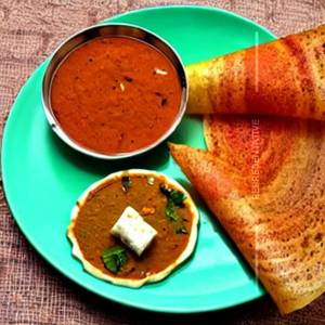 Spl Onion Podi Dosa Chutney Sambhar