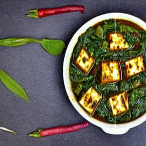 Paneer Palak Lasuni
