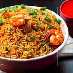 Schezwan prawns fried rice