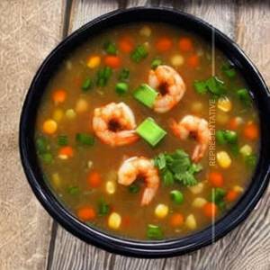 Spicy Corn Soup (Prawn)