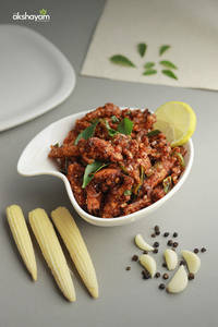 Baby Corn Garlic Pepper Fry