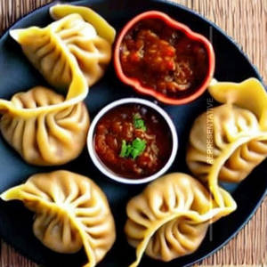 Soya Keema Gravy Momos
