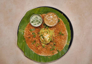 Open Butter Masala Dosa