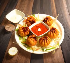 Cheesy Corn Bliss Fried Momos [6 Pieces]