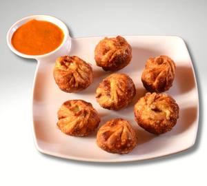 Spicy Peri Peri Veggie Fried Momos [6 Pieces]