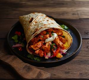 Chicken Shawarma Wrap In Tandoori Mayo