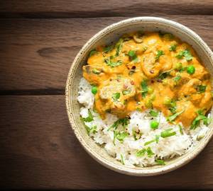 Mushroom Butter Masala Rice Bowl