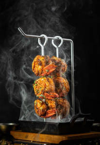 Black Garlic Prawns