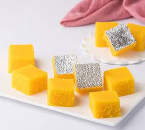 Coconut Kesariya Burfi
