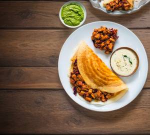 Cheese Chicken Curry Dosa