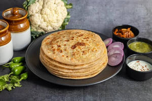 Tandoori Gobhi Paratha With Curd Meal [2Pcs][Whole Wheat]