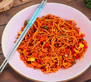 Schezwan Roasted Egg Maggi