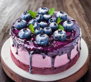 Blueberry eggless cake