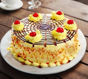 Butterscotch eggless cake