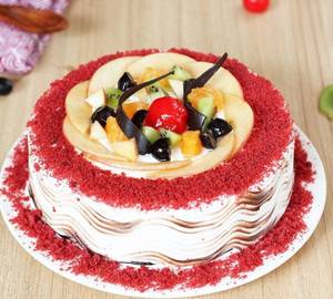 Red velvet fruit cake 