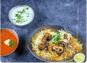 Mushroom Paneer Biryani