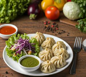 Steamed Vegetable Momo 08-Pieces
