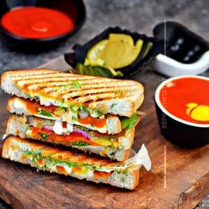 Grilled veg cutlet sandwich
