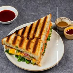 Grilled veg cheese sandwich
