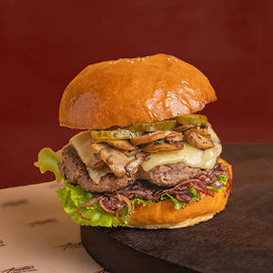 Swiss Cheese Melt Burger