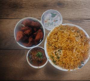 Plain Biryani + Chicken 65 (Boneless)