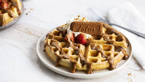 Biscoff Cream Waffles