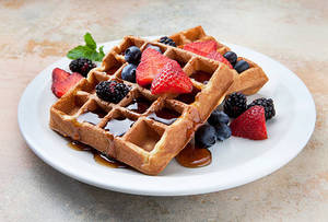 Blueberry Choco Waffles