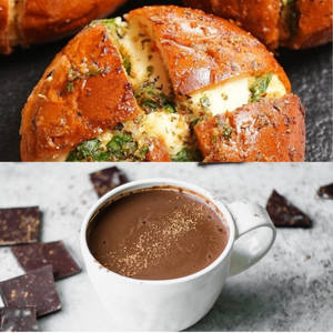 Korean Bun With Our Signature Hot Chocolate