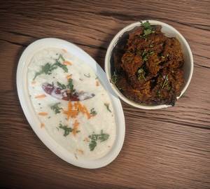 Curd Rice + Chicken Chukka Dry