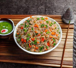 Chilly Garlic Chicken Fried Rice.