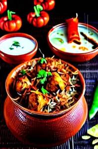 Chicken roast biryani(dry roasted pieces)