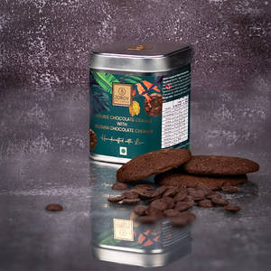 Chocolate Cookies With Chocolate Chip Tin Box