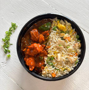 Chicken Manchurian With Chicken Fried Rice Bowl