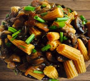Baby Corn Mushroom Chilly