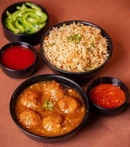Veg Manchurian+Fried Rice