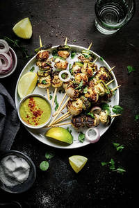 Malai Sabz Seekh Kebab