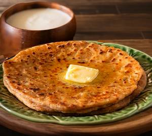 Aloo butter Paratha with chole sabji