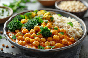 Kabuli Chana Brown Rice Meal