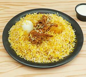Kolkata Chicken Biryani with Raita