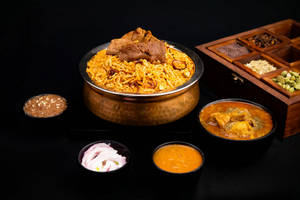 Boneless Mutton Biryani + Chicken Pepper Fry