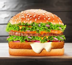 Tripple Mighty Cheese Burst Burger ( New )
