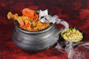 Chicken Matka Biryani [Served In Matka]