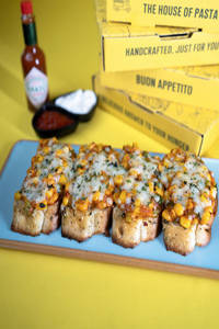 Corn Cheese Garlic Bread