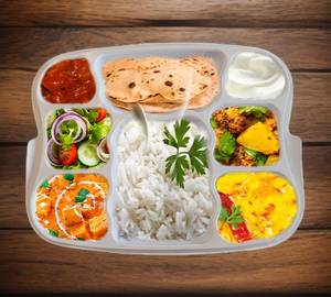Spl Minthali Chapati 2 Pics,  Thai Plain Rice + Gobli 65 + Panner Butter Masala 250Ml + Dal Tadka 25