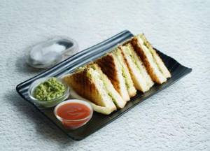 Jain Cheese Chutney Grilled Sandwich