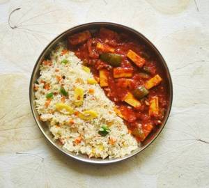 Chilli Paneer with mix pulao