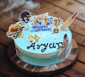 Cricket Theme Chocolate Cake