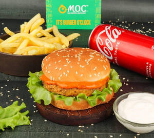 Hot Veggie Crunchy Burger Meal