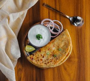 Mix Paratha with Curd